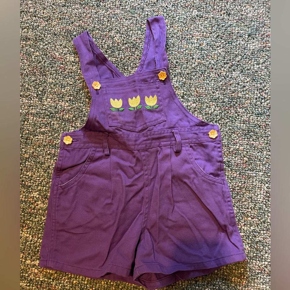 Vintage young hearts overalls